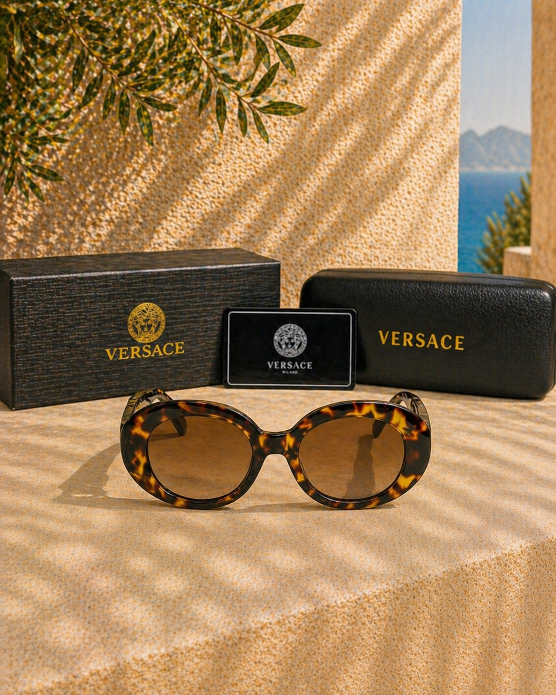 Versace Versace VE4329 5214/87 Tortoise Oval Kadın Güneş Gözlüğü