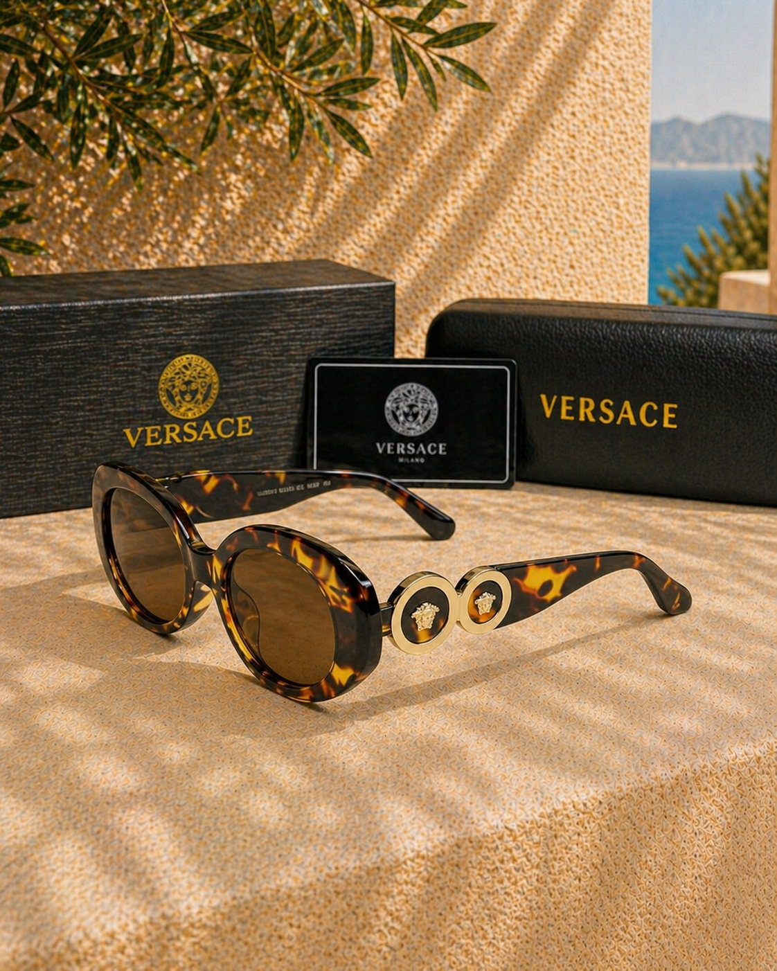 Versace Versace VE4329 5214/87 Tortoise Oval Kadın Güneş Gözlüğü