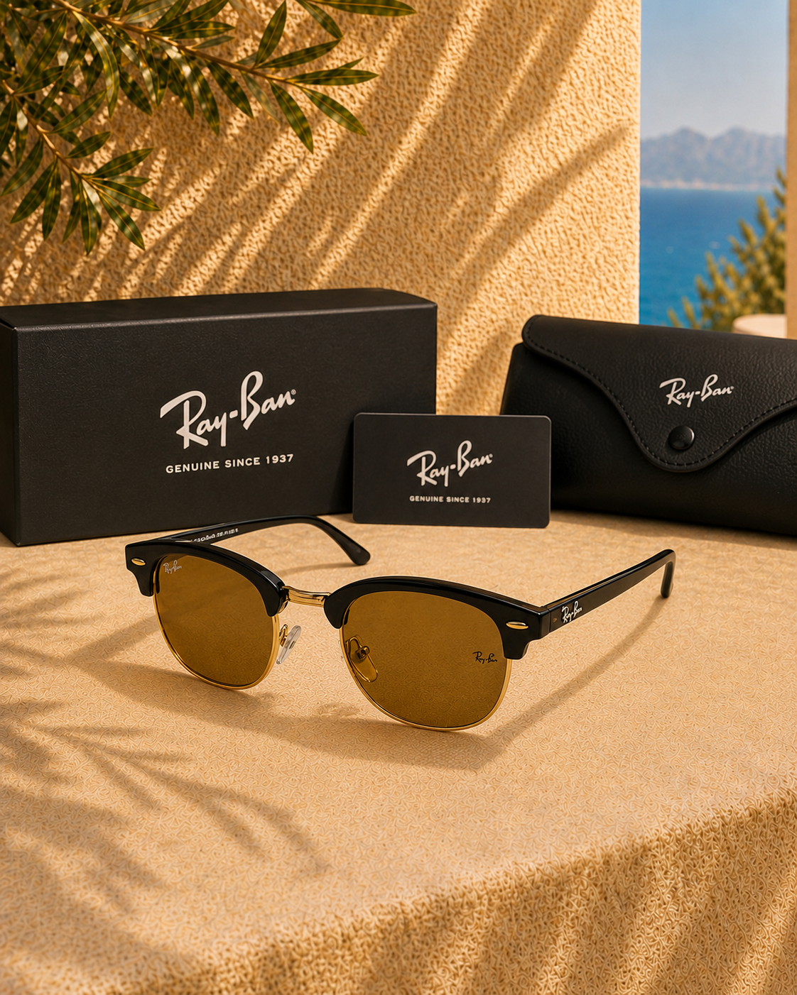 Ray Ban Ray-Ban Clubmaster RB3016 / RB2176 Yarım Çerçeveli Unisex Güneş Gözlüğü