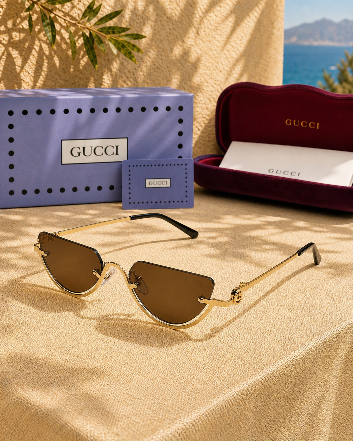 Gucci Gucci GG 1603S Double G Logolu Cat-Eye Kadın Güneş Gözlüğü