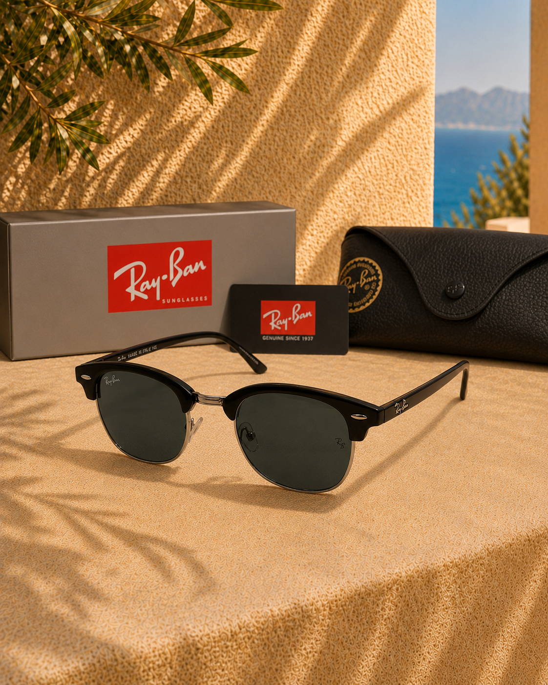 Ray-Ban Clubmaster RB3016 Yarım Çerçeveli Unisex Güneş Gözlüğü