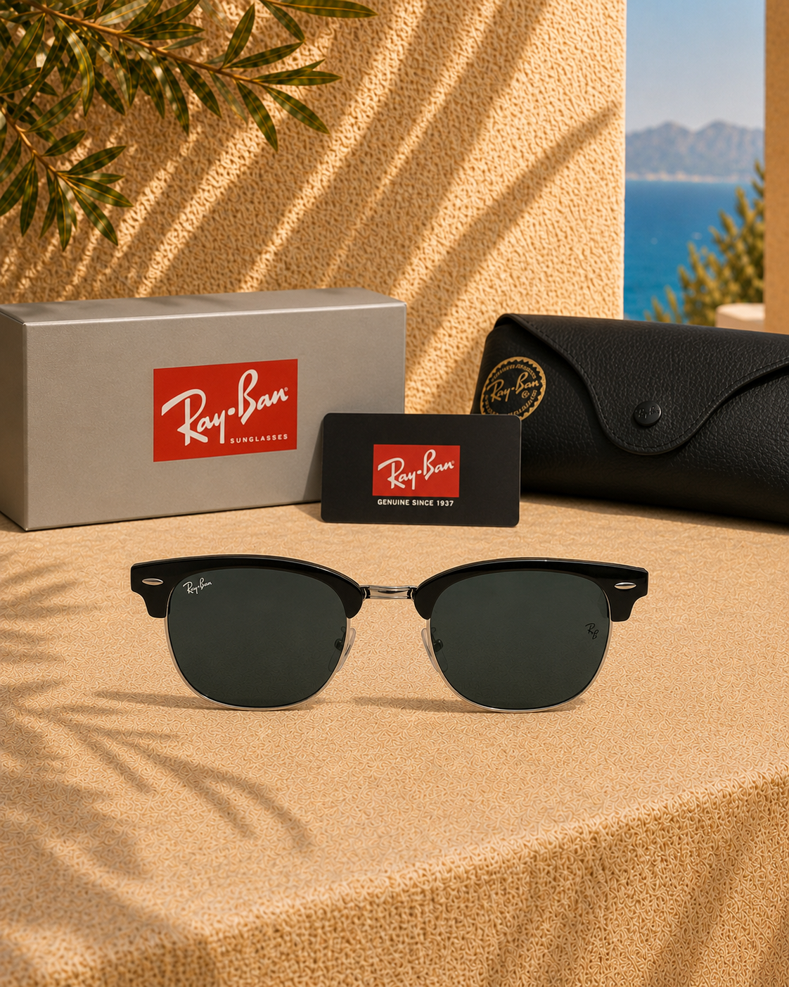 Ray Ban Ray-Ban Clubmaster RB3016 Yarım Çerçeveli Unisex Güneş Gözlüğü