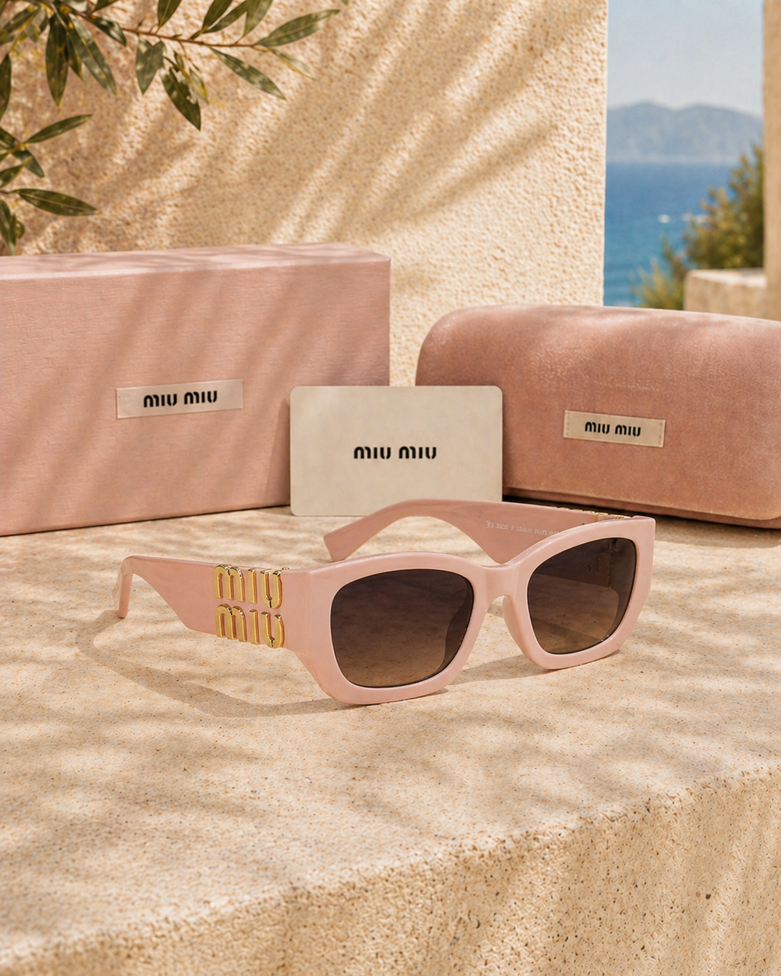 Miu Miu Miu Miu MU 09WS Pembe / Opal Kadın Güneş Gözlüğü