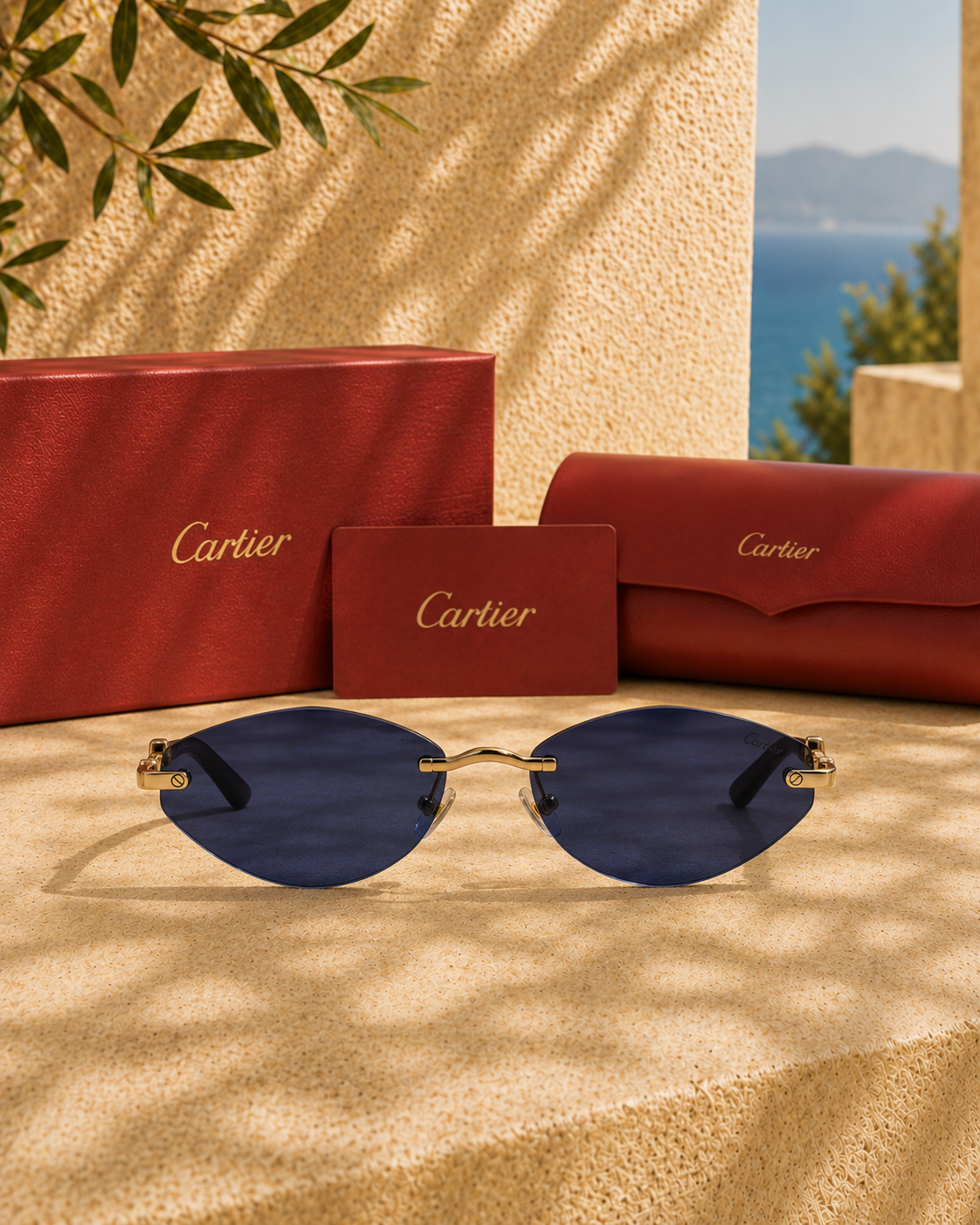 Cartier Cartier CT0551S Panthère Rimless Cat-Eye Kadın Güneş Gözlüğü