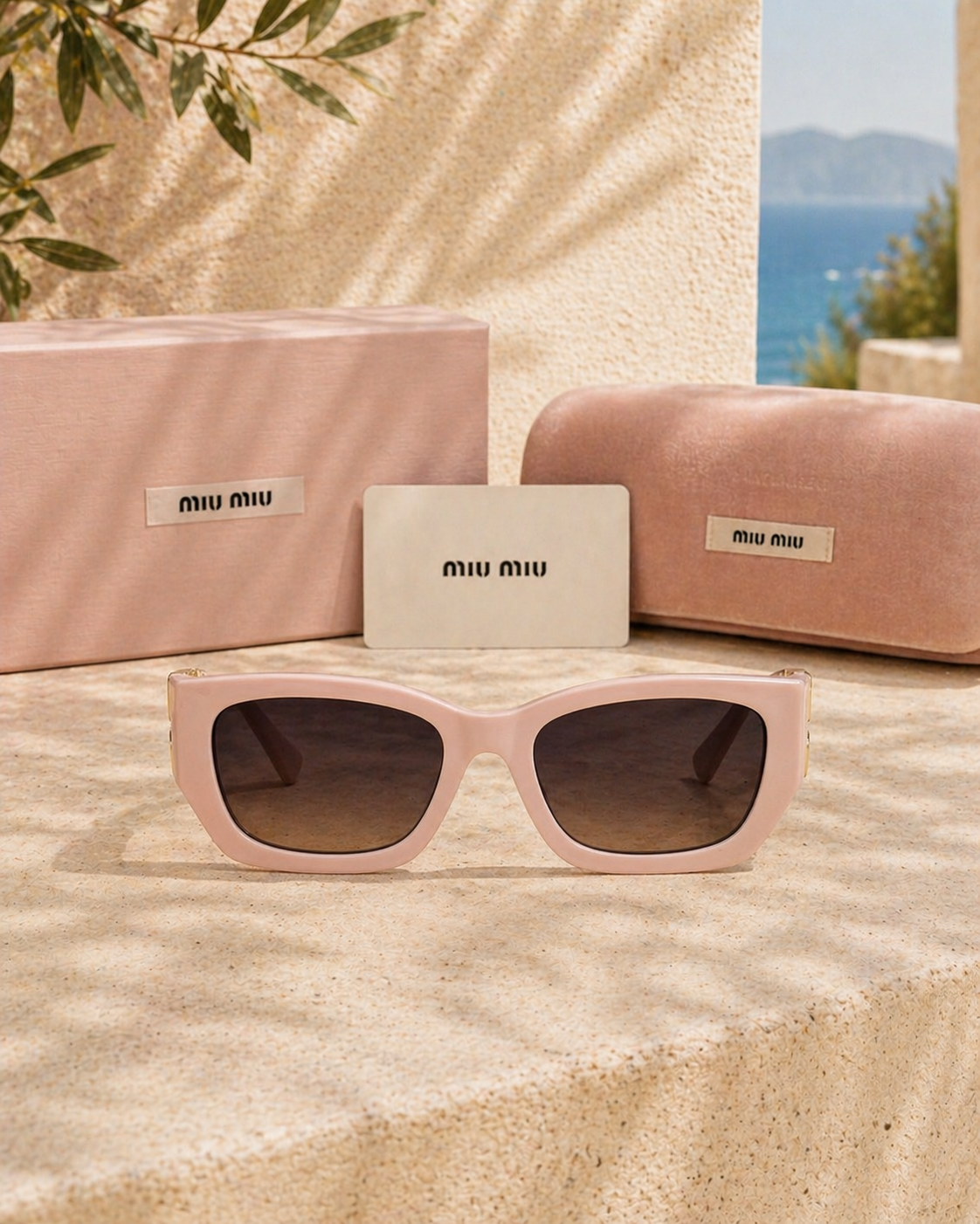 Miu Miu Miu Miu MU 09WS Pembe / Opal Kadın Güneş Gözlüğü