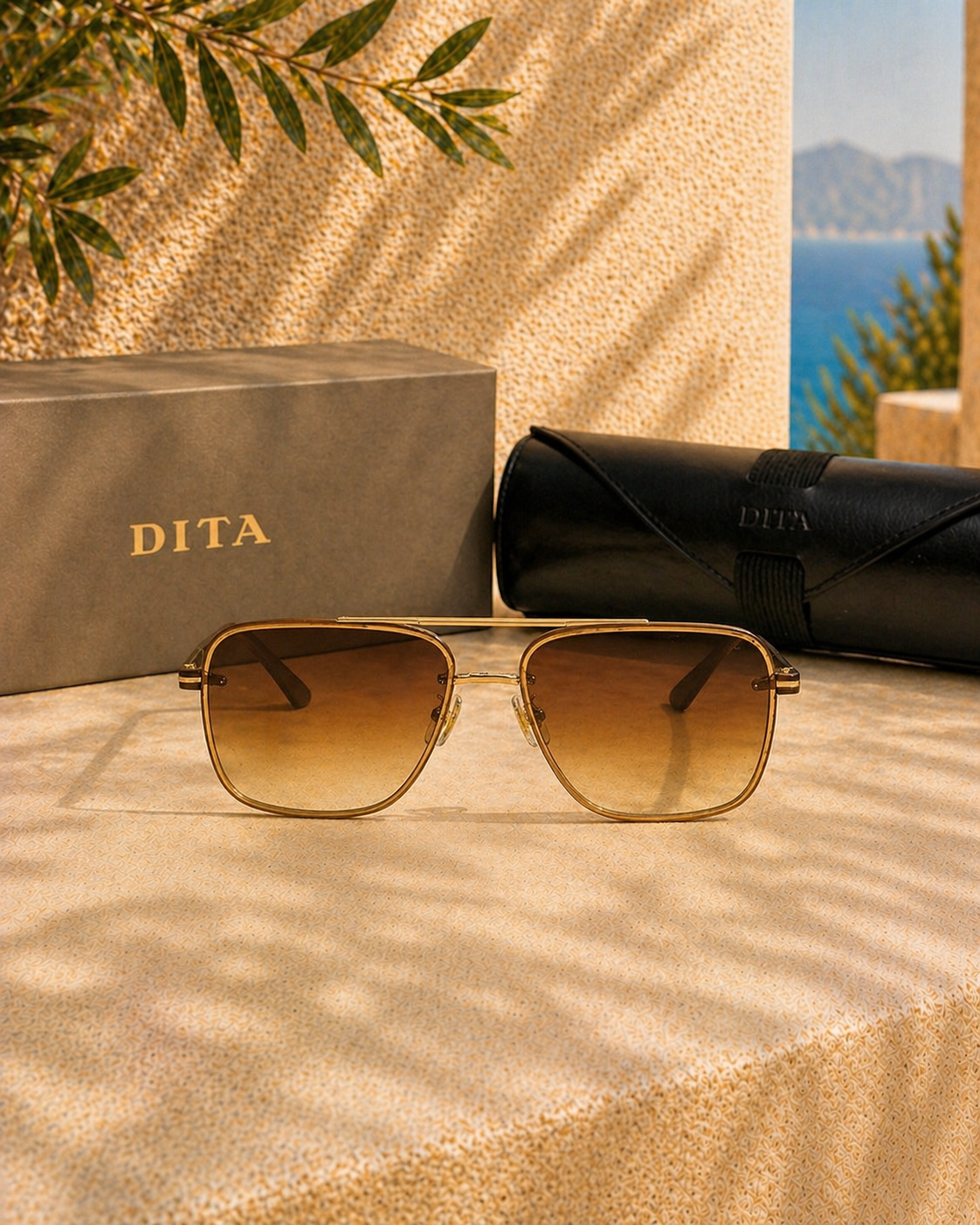 Dita Dita Mach-Six DTS121 Kahverengi Degrade Erkek Güneş Gözlüğü