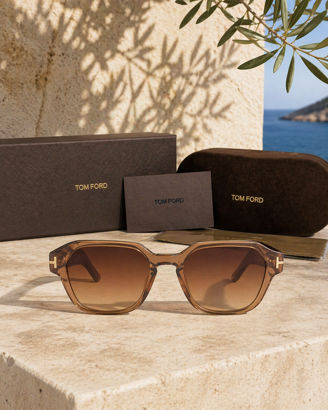 TOM FORD Tom Ford T Logolu Retro Kare Unisex Güneş Gözlüğü