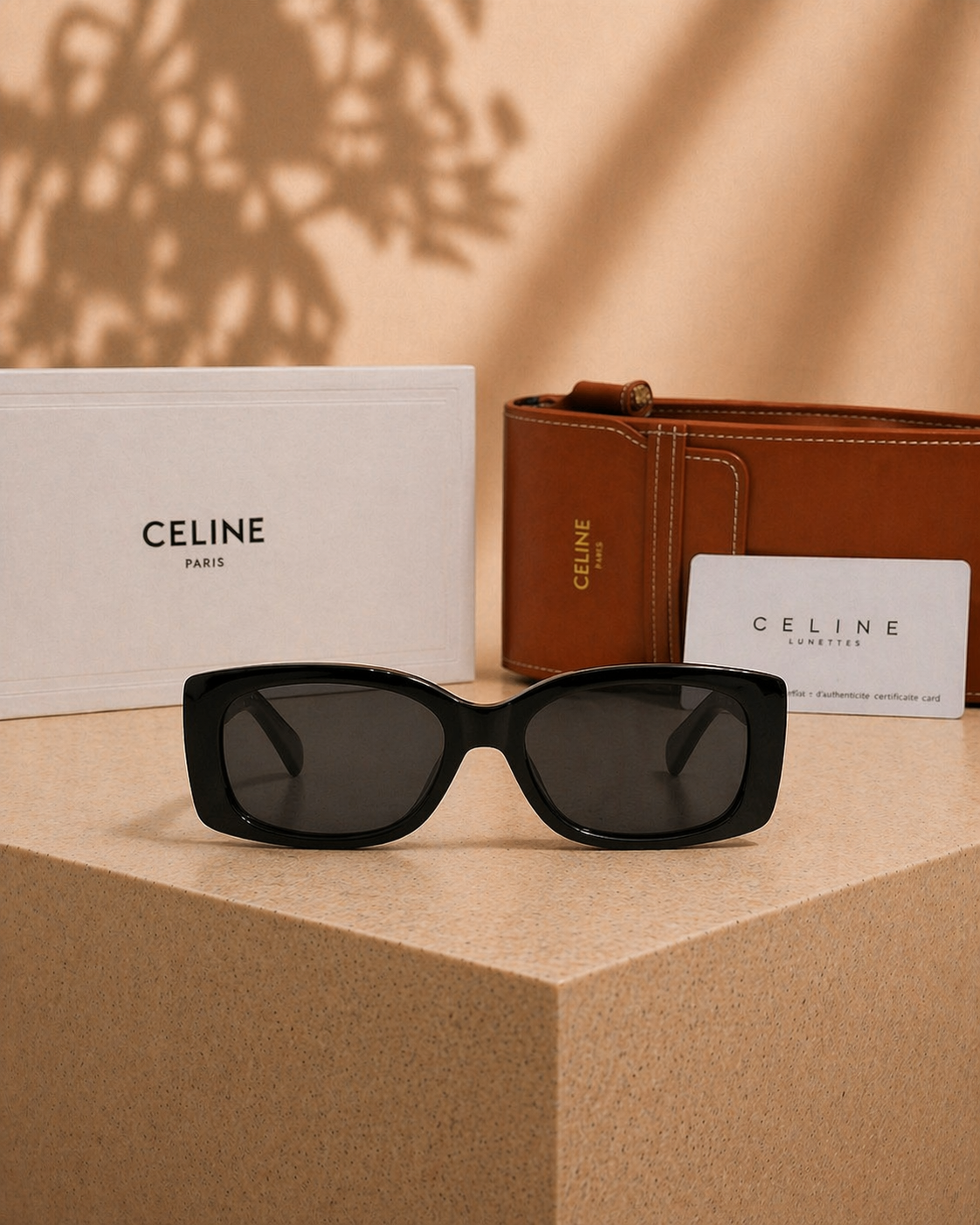 Celine Celine Triomphe CL40227U Siyah Dikdörtgen Kadın Güneş Gözlüğü