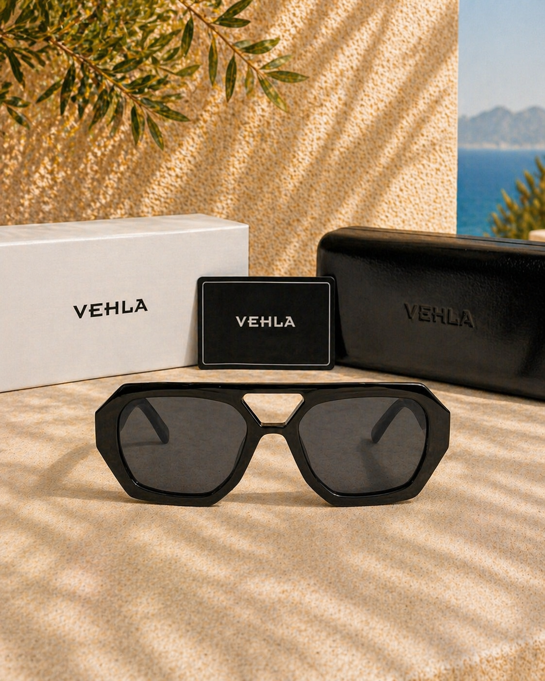 Vehla Vehla River Çift Köprülü Geometrik Unisex Güneş Gözlüğü