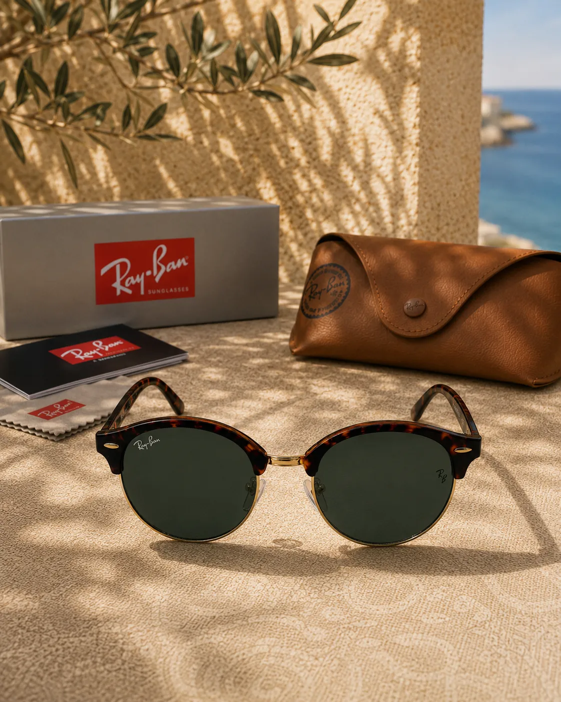 Ray Ban Ray-Ban Clubround Classic RB4246 Red Havana Unisex Güneş Gözlüğü