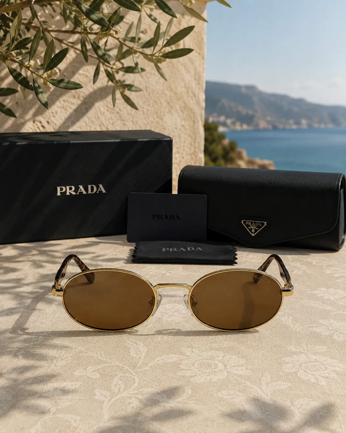 Prada Prada PR 65ZS Oval Metal Kadın / Unisex Güneş Gözlüğü