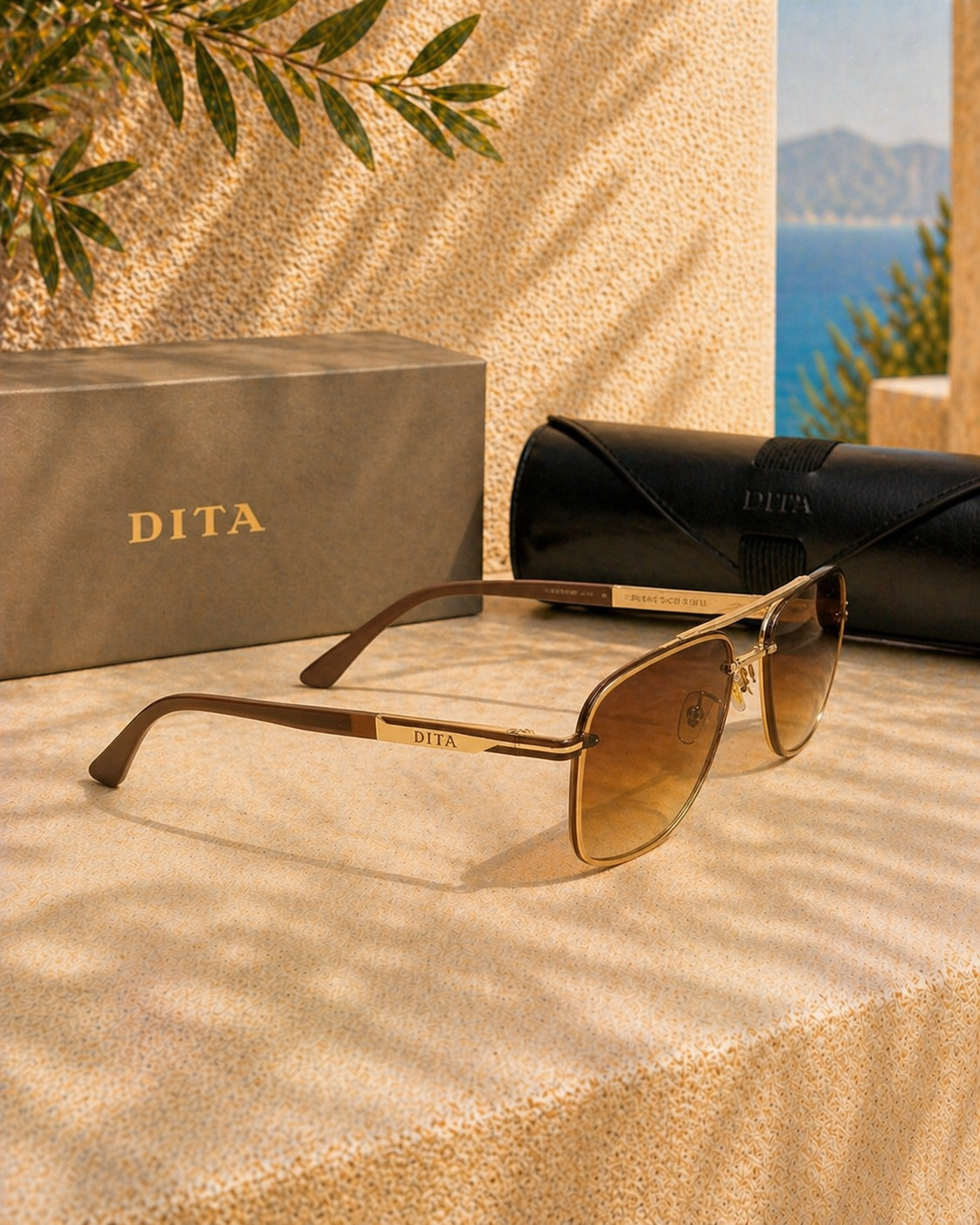 Dita Dita Mach-Six DTS121 Kahverengi Degrade Erkek Güneş Gözlüğü