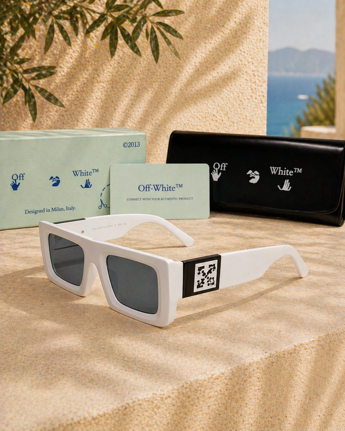 Off-White Off-White Leonardo OERI049 White Unisex Güneş Gözlüğü