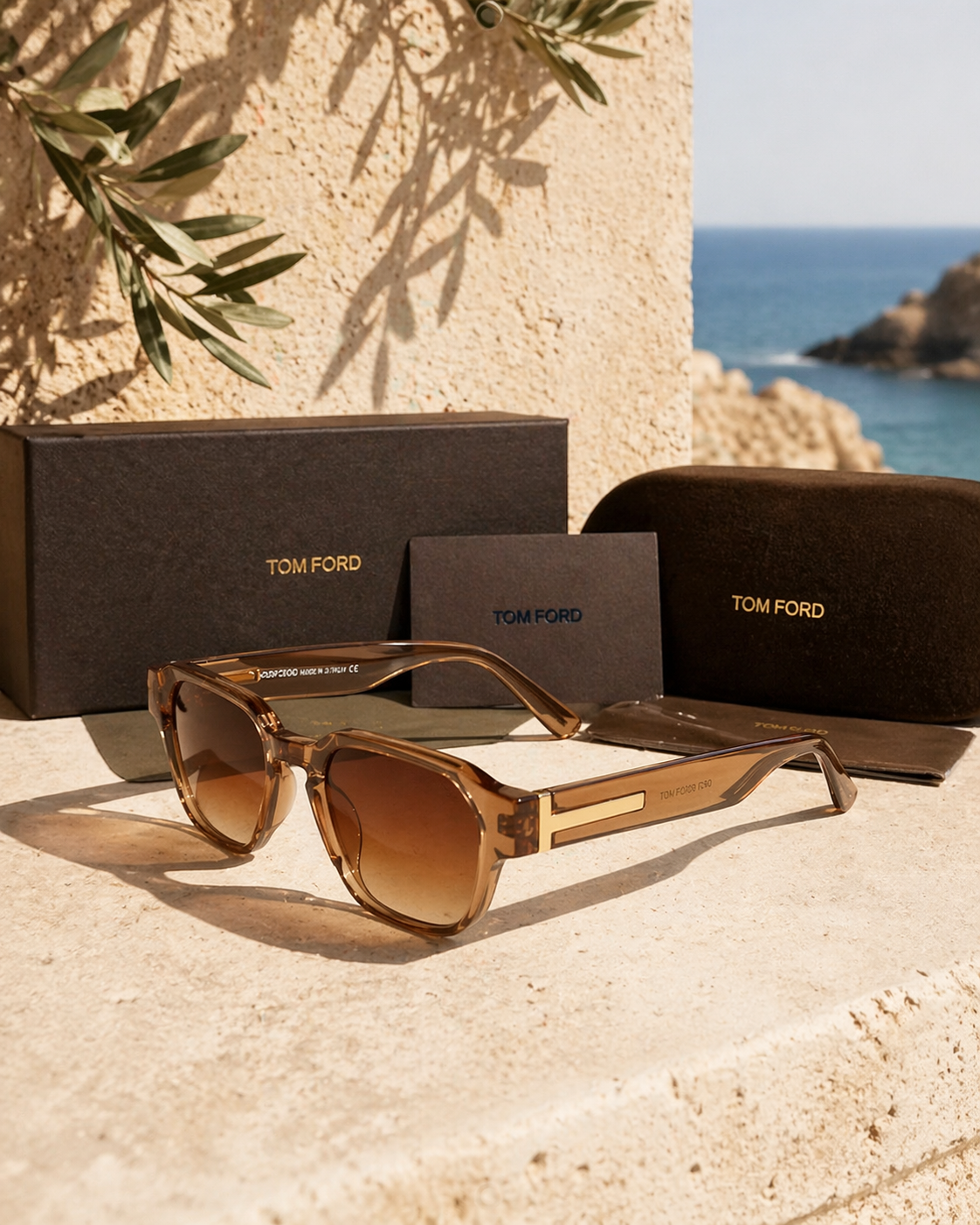 TOM FORD Tom Ford T Logolu Retro Kare Unisex Güneş Gözlüğü