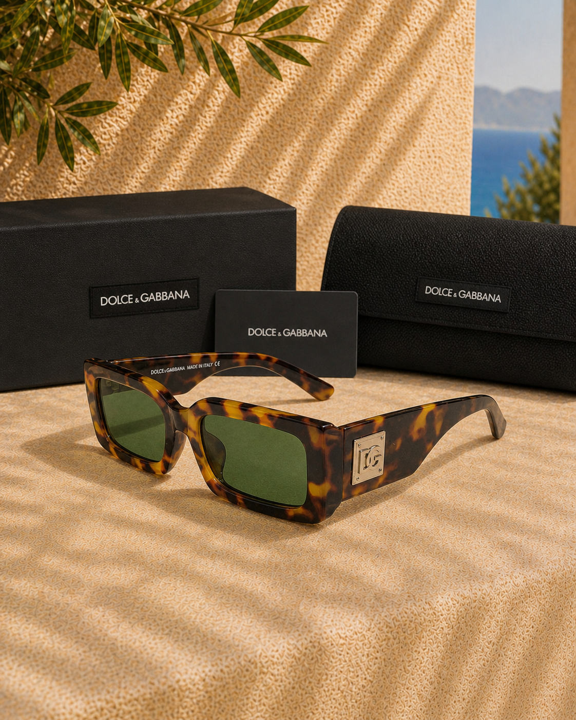 Dolce&Gabbana Dolce & Gabbana DG4416 Leopar Desenli Dikdörtgen Kadın Güneş Gözlüğü