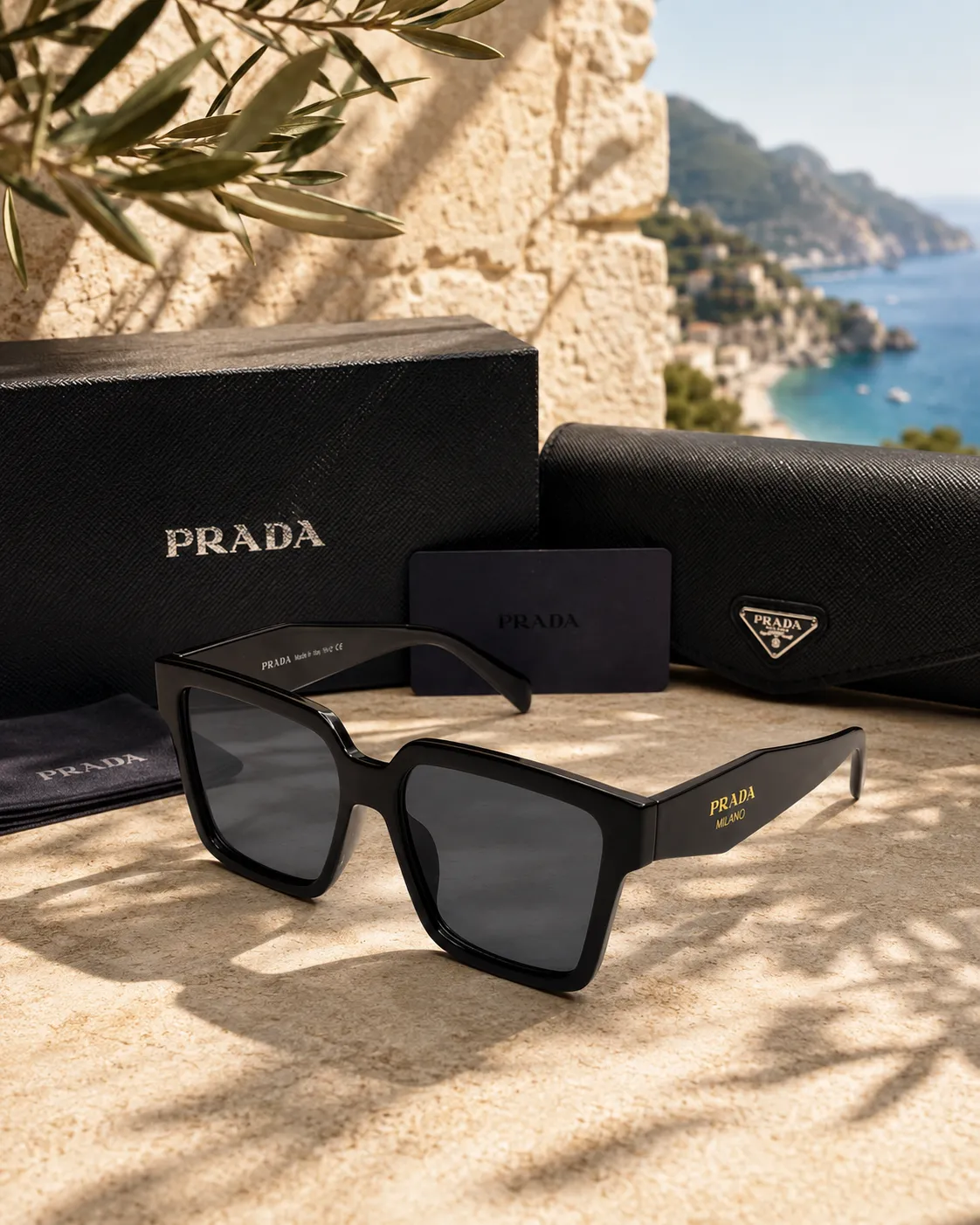 Prada Prada PR 24ZS 1AB5S0 Siyah Kadın Güneş Gözlüğü