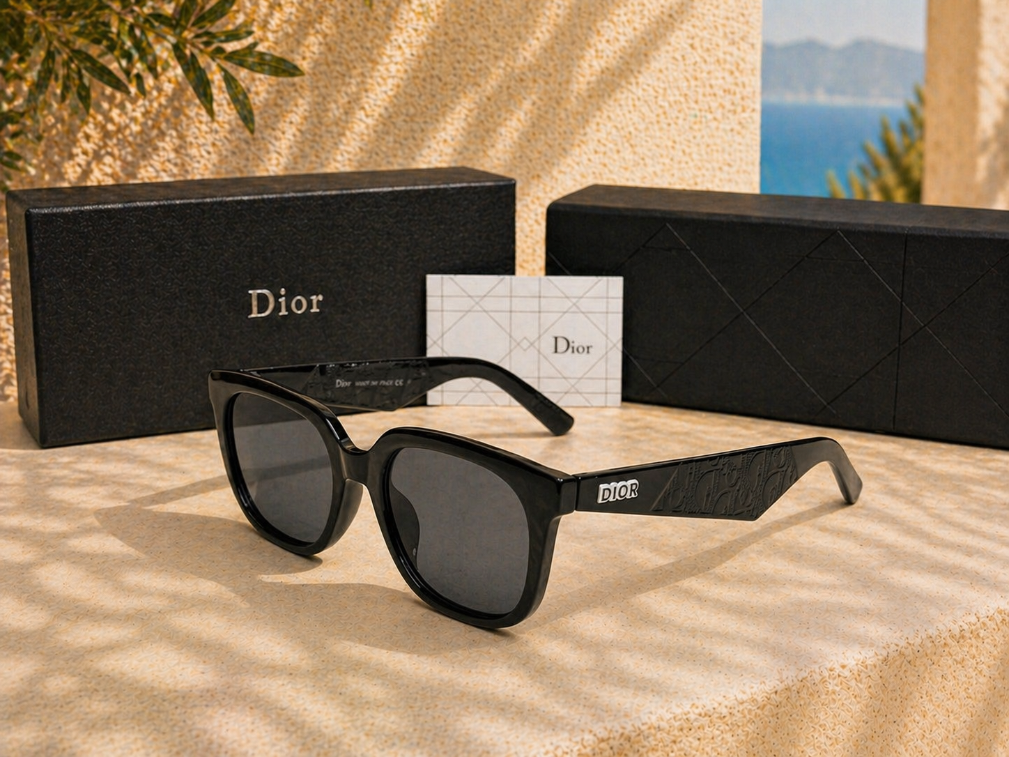 Dior B27 S3F Oblique Detaylı Siyah Erkek Güneş Gözlüğü