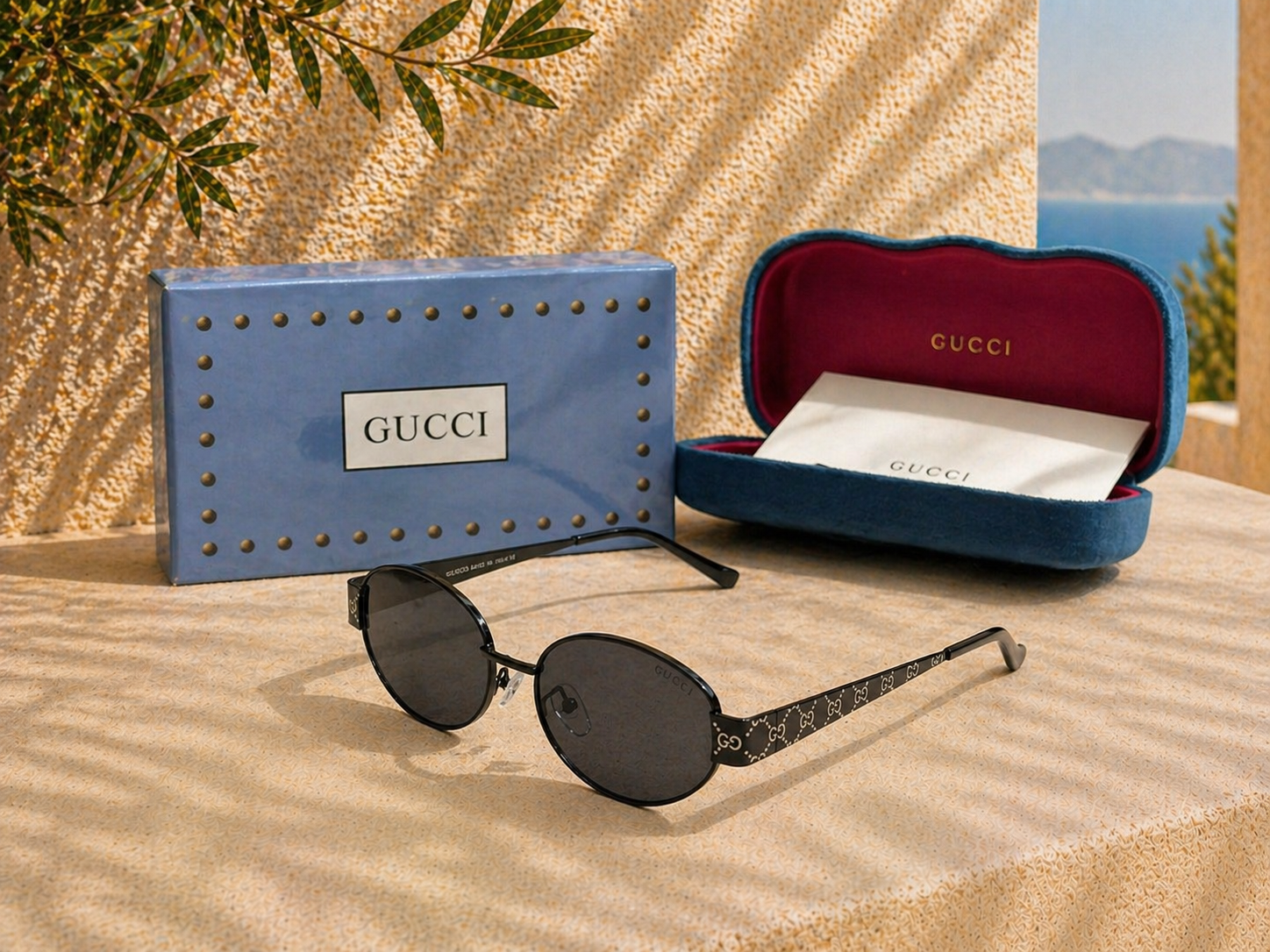 Gucci Gucci GG 1854S 001 Füme Camlı Oval Unisex Güneş Gözlüğü