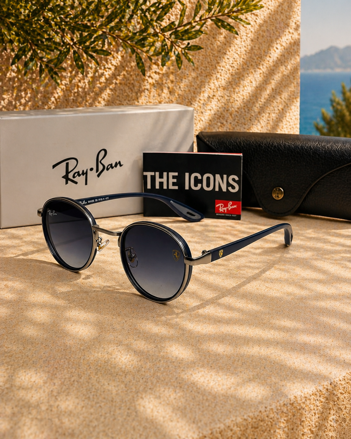 Ray-Ban Scuderia Ferrari Siyah Çerçeveli Unisex Güneş Gözlüğü