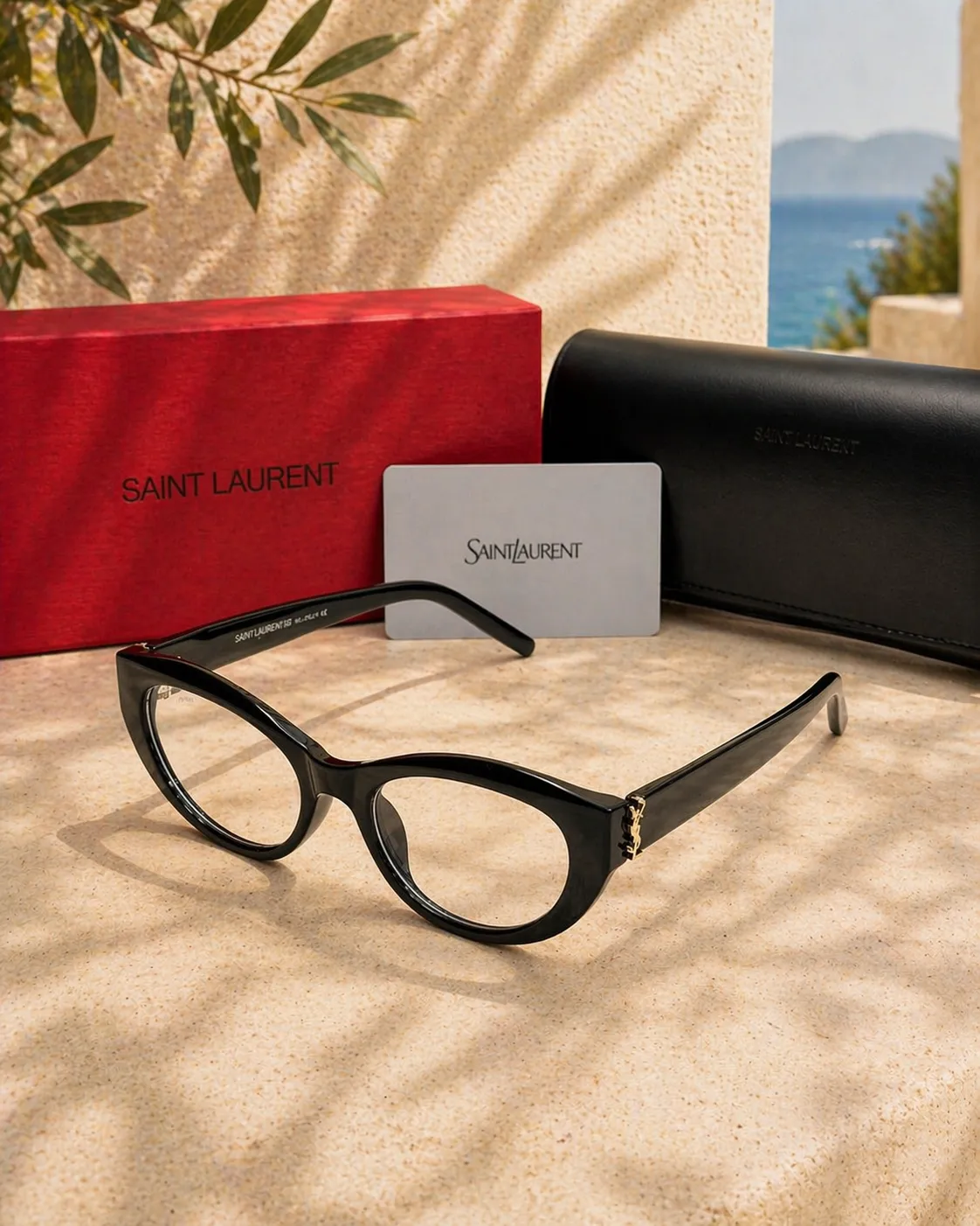 Saint Laurent Saint Laurent SL M96 Cat-Eye Kadın Optik Gözlük Çerçevesi