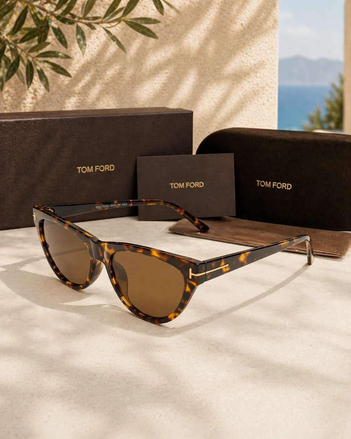 TOM FORD Tom Ford T Logolu Havana Kadın Güneş Gözlüğü