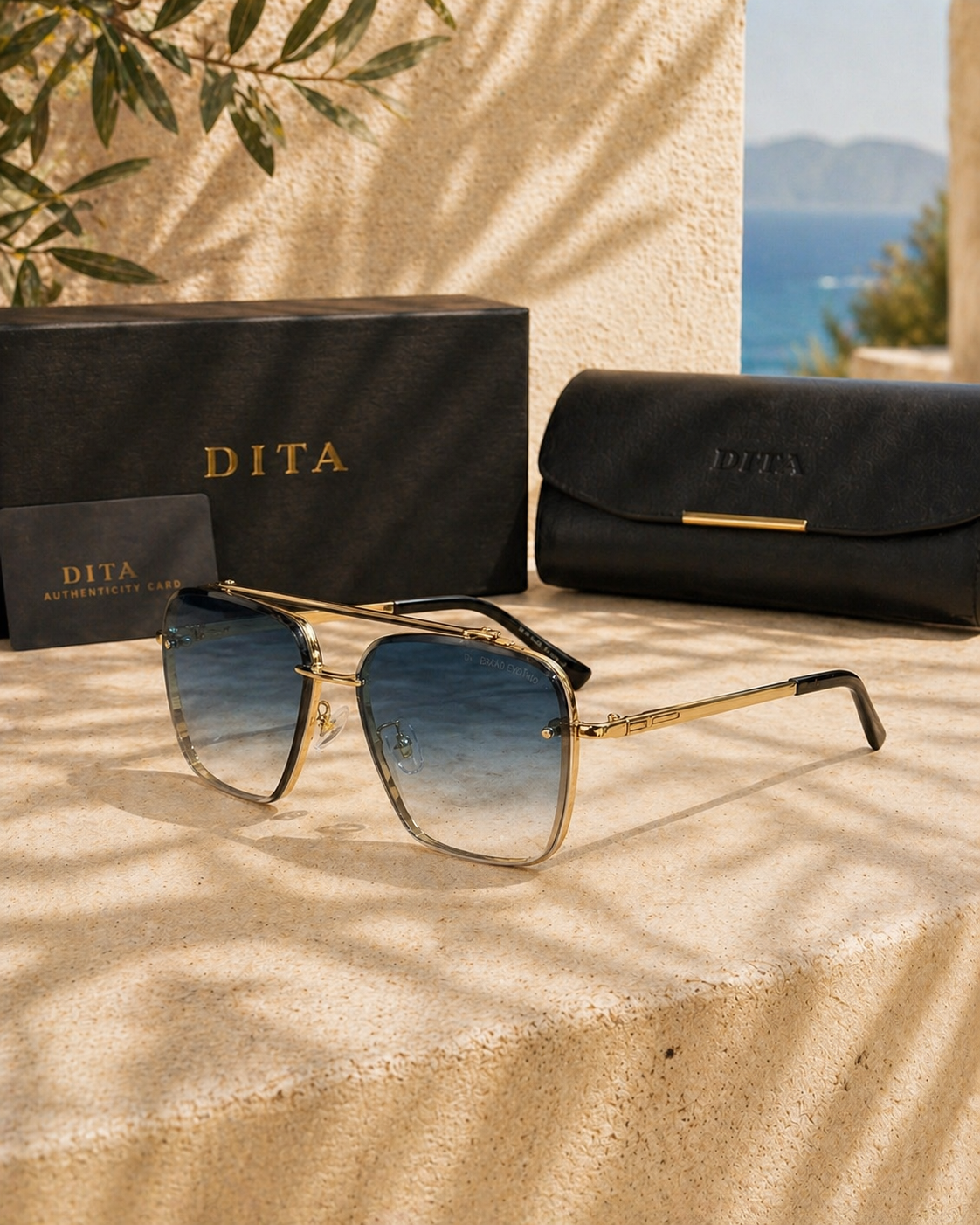 Dita Dita Mach-Six Titanyum Degrade Camlı Unisex Güneş Gözlüğü