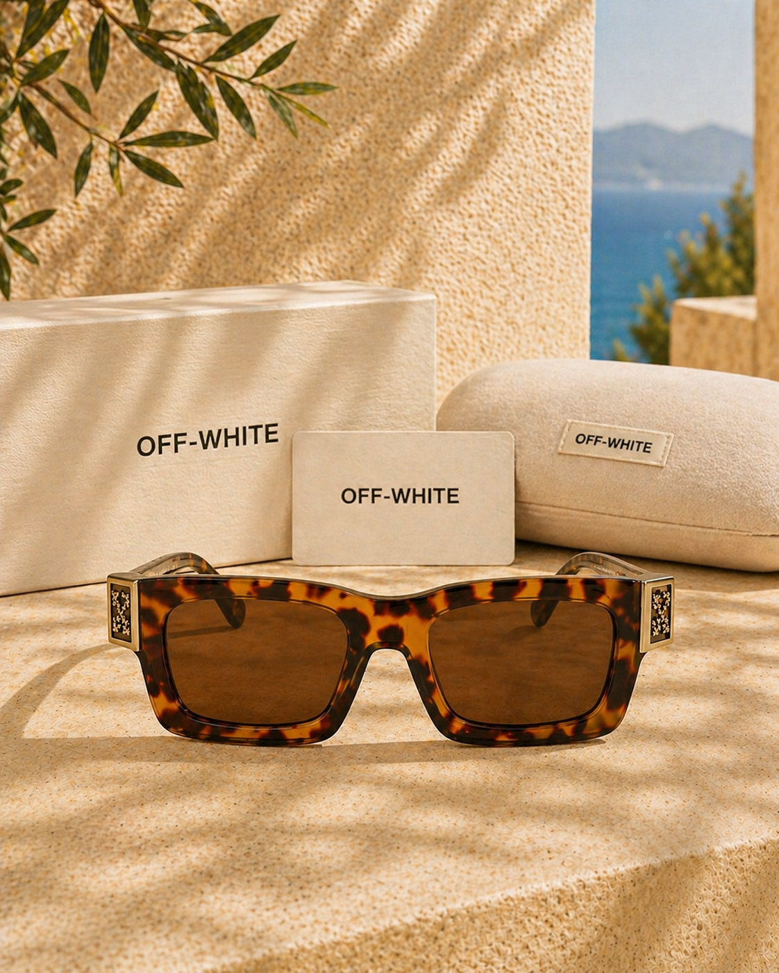 Off-White Off-White Leonardo Tortoise Arrows Logolu Unisex Güneş Gözlüğü