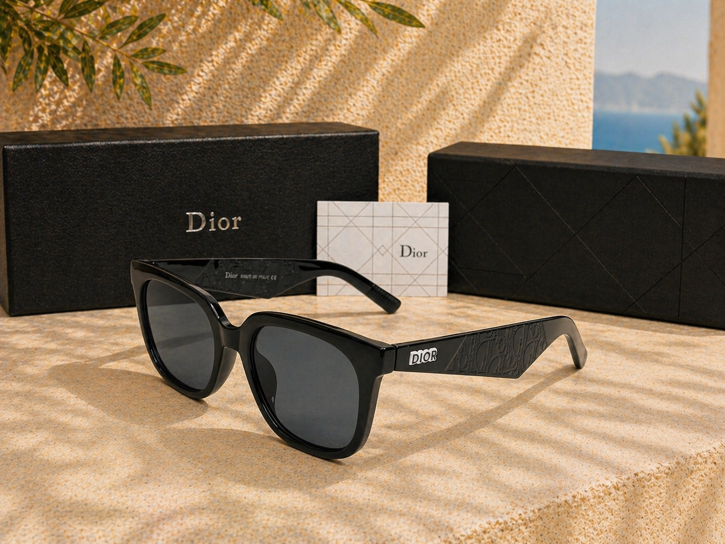Dior Dior B27 S3F Oblique Detaylı Siyah Erkek Güneş Gözlüğü