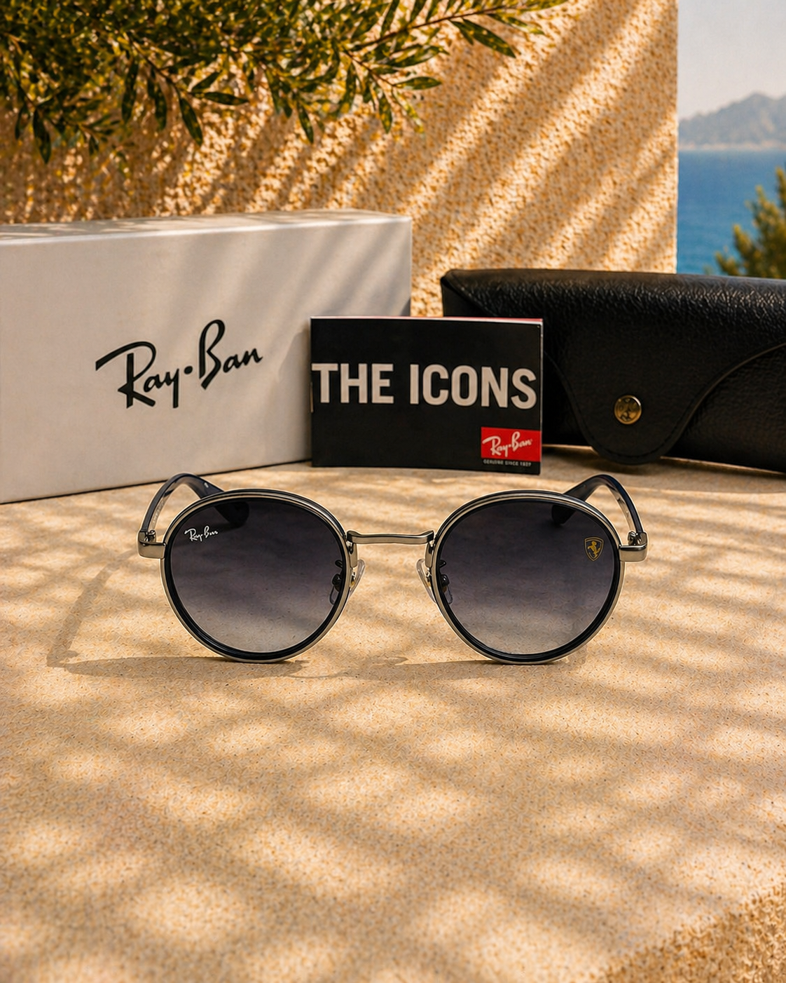 Ray Ban Ray-Ban Scuderia Ferrari Siyah Çerçeveli Unisex Güneş Gözlüğü
