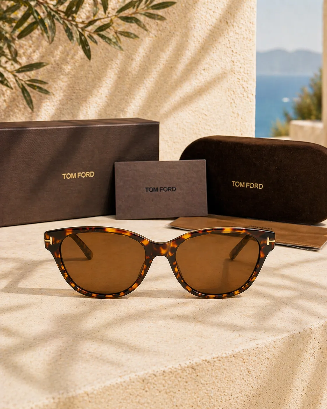 TOM FORD Tom Ford T Logolu Havana Kadın Güneş Gözlüğü