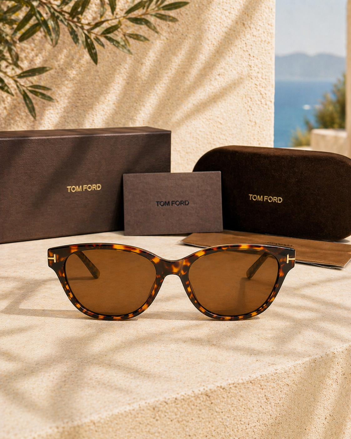 TOM FORD Tom Ford T Logolu Havana Kadın Güneş Gözlüğü