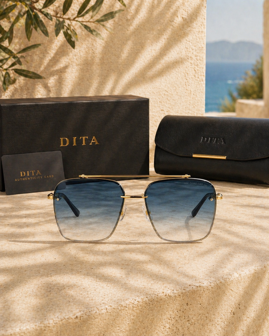 Dita Mach-Six Titanyum Degrade Camlı Unisex Güneş Gözlüğü