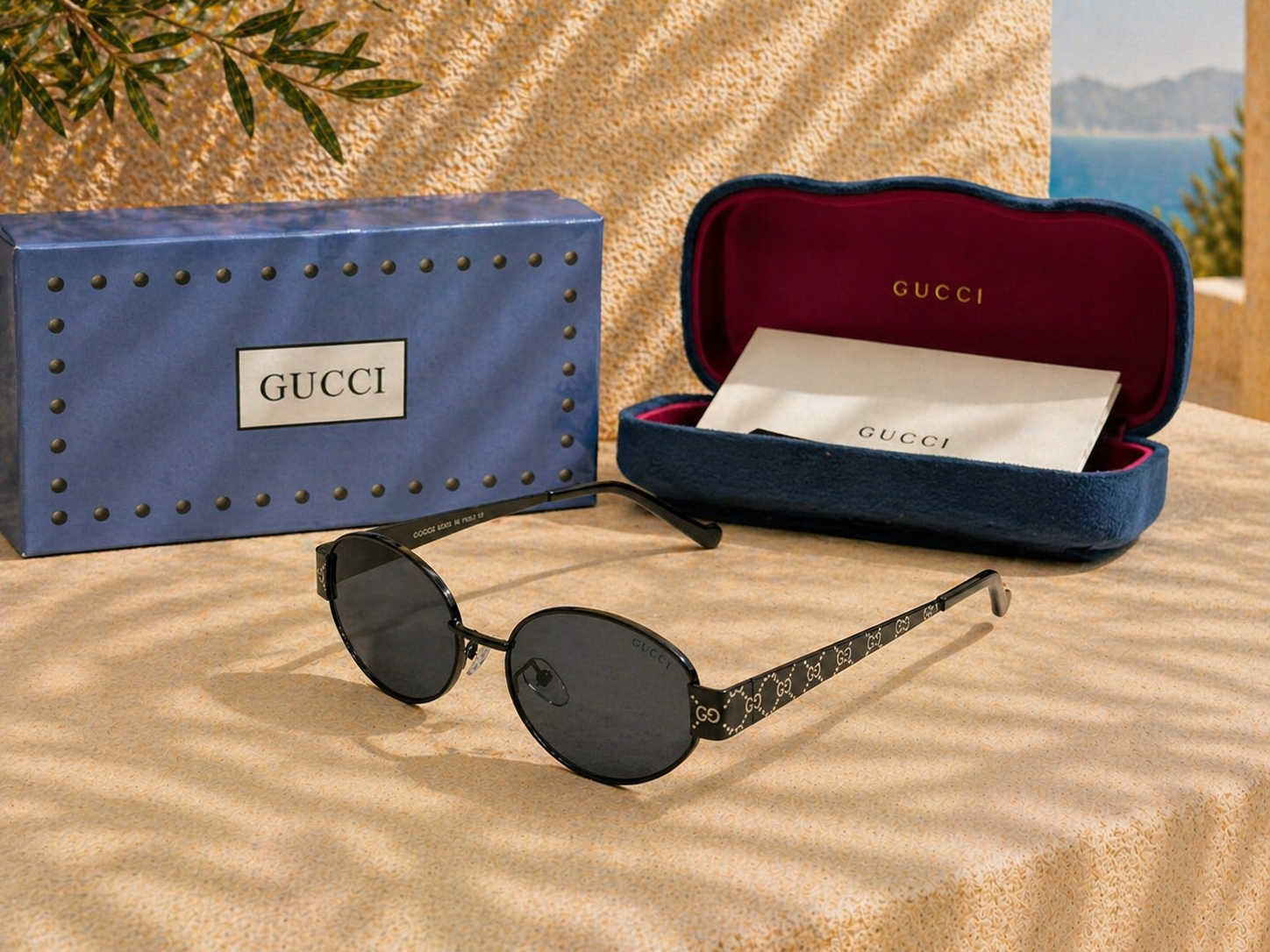 Gucci Gucci GG 1854S 001 Füme Camlı Oval Unisex Güneş Gözlüğü