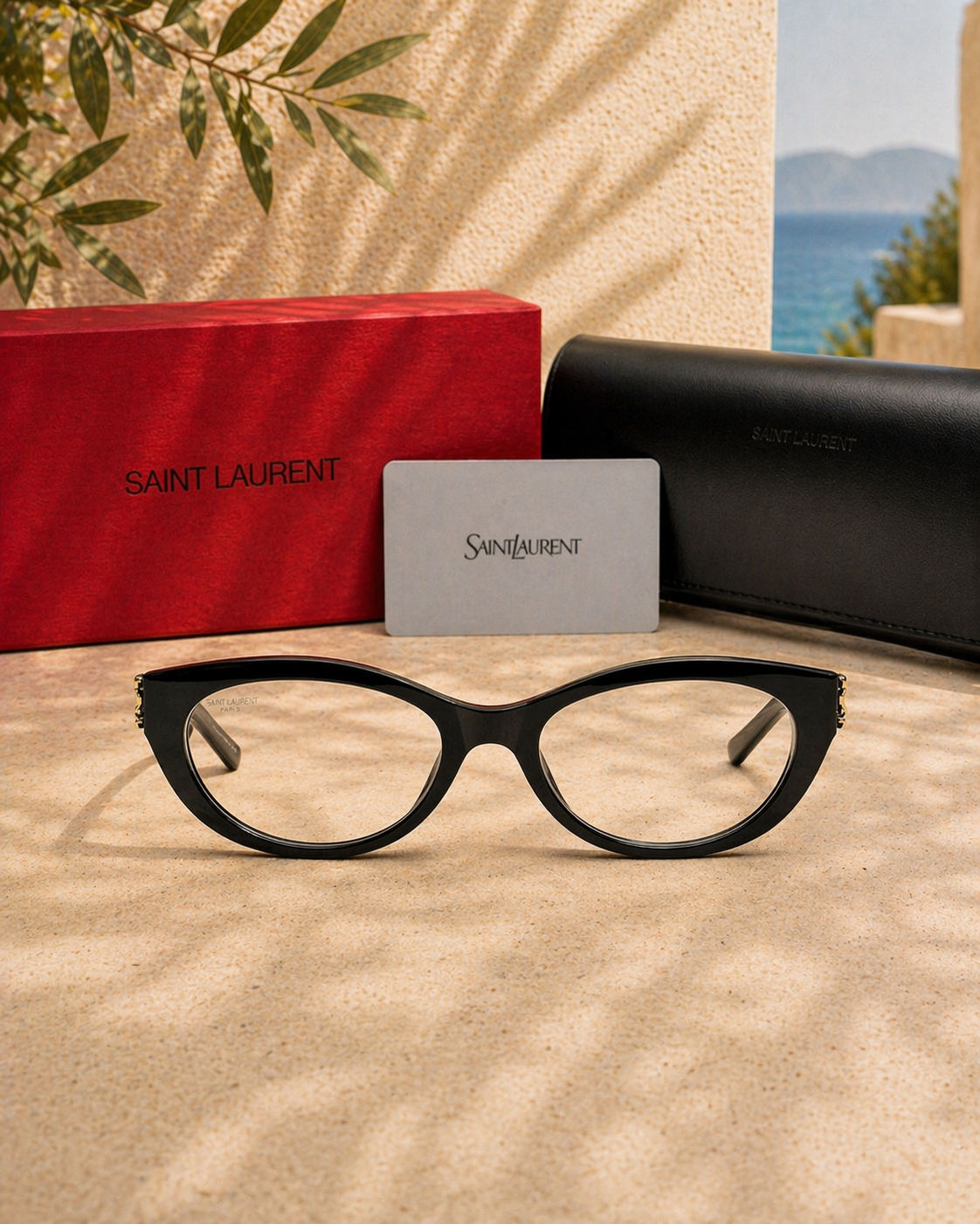 Saint Laurent Saint Laurent SL M96 Cat-Eye Kadın Optik Gözlük Çerçevesi