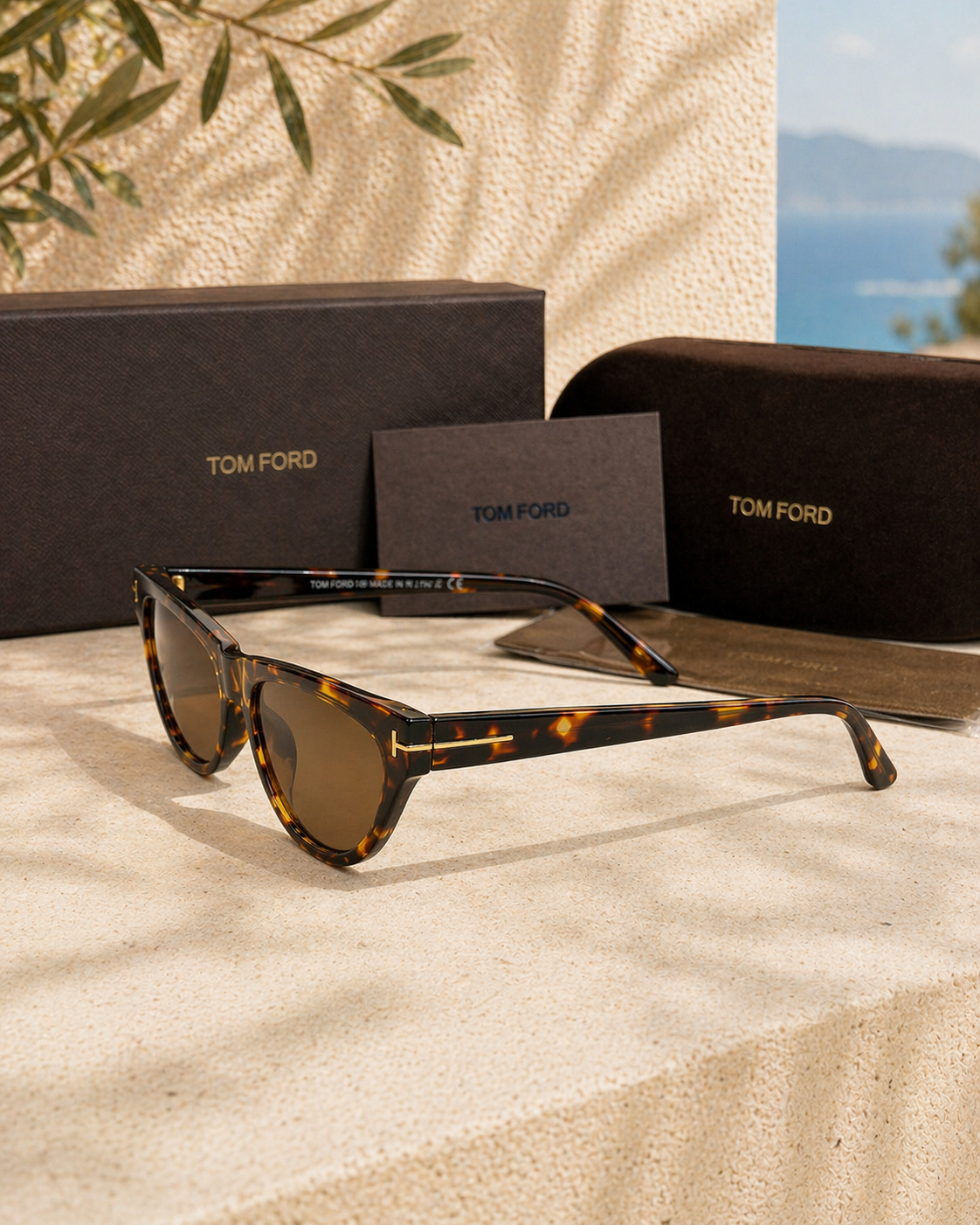 TOM FORD Tom Ford T Logolu Havana Kadın Güneş Gözlüğü