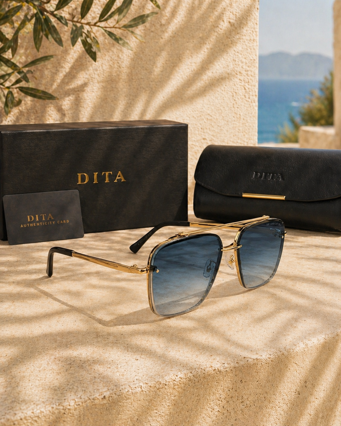 Dita Dita Mach-Six Titanyum Degrade Camlı Unisex Güneş Gözlüğü