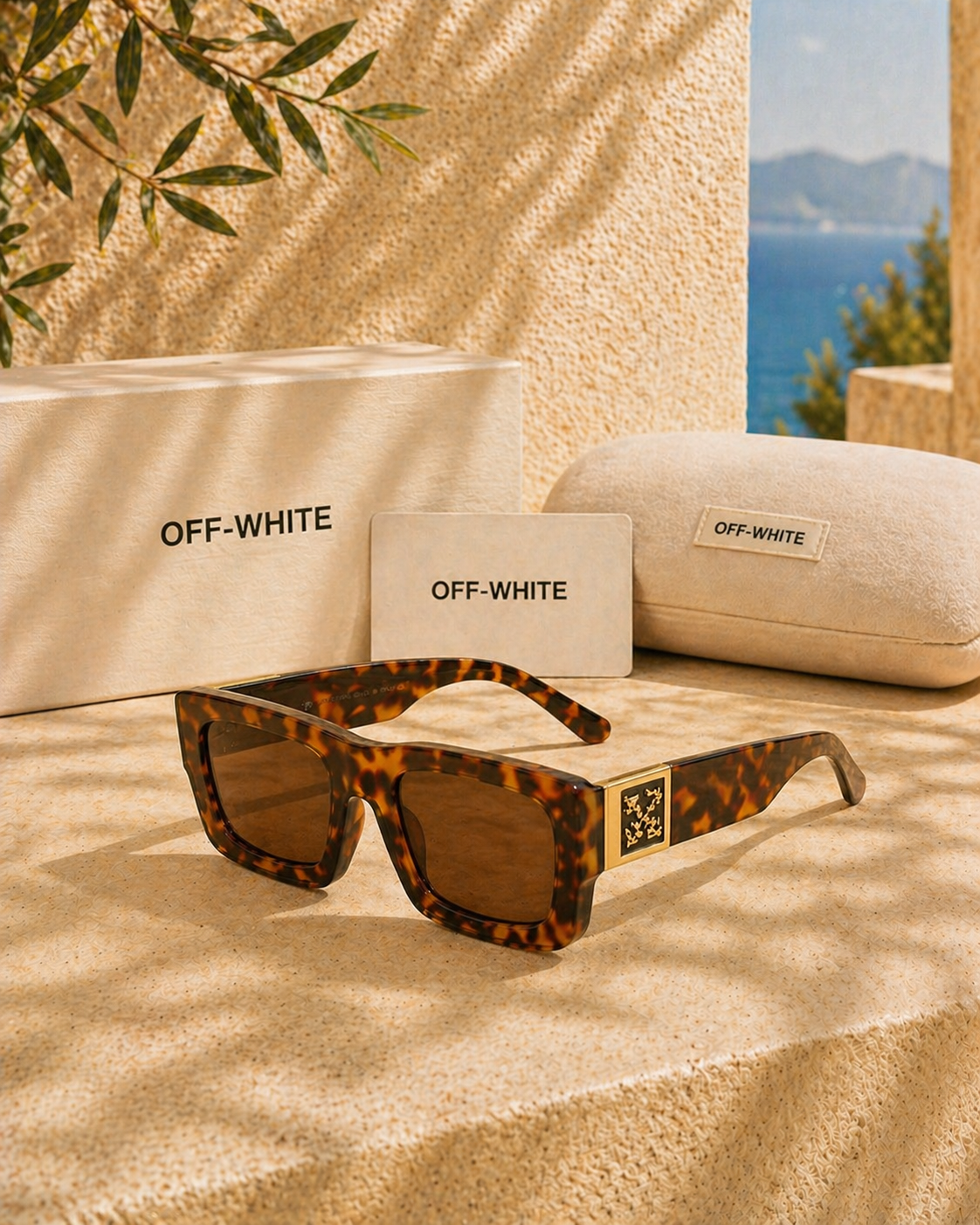 Off-White Off-White Leonardo Tortoise Arrows Logolu Unisex Güneş Gözlüğü
